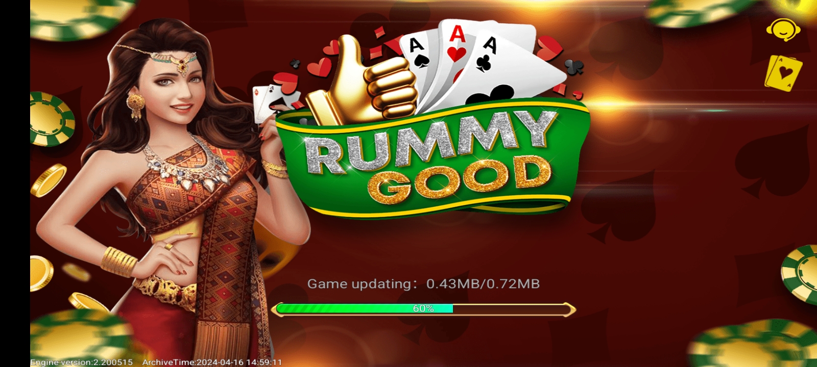 Rummy Gold Banner